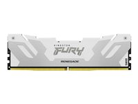Kingston FURY Renegade - DDR5 - moduuli - 16 Gt - DIMM 288 nastaa - 6400 MHz / PC5-51200 - CL32 - 1.4 V - puskuroimaton - on-die ECC - white & silver KF564C32RW-16