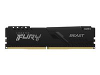 Kingston FURY Beast - DDR4 - pakkaus - 16 Gt: 2 x 8 Gt - DIMM 288 nastaa - 3600 MHz / PC4-28800 - CL17 - 1.35 V - puskuroimaton - non-ECC - musta KF436C17BBK2/16