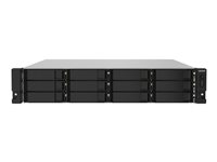 QNAP TS-1232PXU-RP - NAS-palvelin - 12 telineet - telineasennettava - SATA 6Gb/s - RAID RAID 0, 1, 5, 6, 10, 50, 60, JBOD - RAM 4 Gt - Gigabit Ethernet / 2.5 Gigabit Ethernet / 10 Gigabit Ethernet - iSCSI tuki - 2U TS-1232PXU-RP-4G
