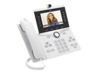 Cisco IP Phone 8865 - IP videopuhelin - sekä digikamera, Bluetooth-liitäntä - IEEE 802.11a/b/g/n/ac (Wi-Fi) - SIP, SDP - 5 linjaa - valkoinen CP-8865-W-K9=