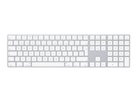 Apple Magic Keyboard with Numeric Keypad - Näppäimistö - Bluetooth - Yhdysvaltain - hopea MQ052LB/A