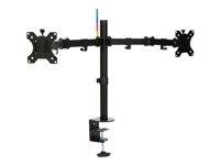 Kensington SmartFit Ergo Dual Extended Monitor Arm - Asennuspakkaus - säädeltävä varsi malleihin 2 monitors - metalli - musta -näytön koko: 32" saakka - työpöytä, C-puristin, läpivientikumi, pöytäasennus K55409WW