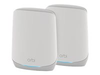 NETGEAR Orbi RBK762S - Wi-Fi-järjestelmä - (reititin, laajennin) - jopa 464,5 m2 - verkko 1GbE - Wi-Fi 6 - kolmikaistainen RBK762S-100EUS