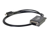 C2G USB 2.0 USB C to DB9 Serial RS232 Adapter Cable Black - USB / sarjakaapeli - DB-9 (uros) to 24 pin USB-C (uros) - reversible C connector - musta 88842