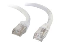 C2G Cat6a Booted Shielded (STP) Network Patch Cable - Kytkentäkaapeli - RJ-45 (uros) to RJ-45 (uros) - 3 m - STP - CAT 6a - valettu, piikitön, säikeinen - valkoinen 89938