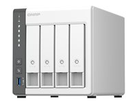 QNAP TS-433 - NAS-palvelin - 4 telineet - 32 Tt - SATA 6Gb/s - HDD 8 Tt x 4 - RAID RAID 0, 1, 5, 6, 10, JBOD - RAM 4 Gt - Gigabit Ethernet / 2.5 Gigabit Ethernet - iSCSI tuki TS-433-4G+4XST8000VN004