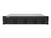QNAP TS-832PXU - NAS-palvelin - 8 telineet - telineasennettava - SATA 6Gb/s - RAID RAID 0, 1, 5, 6, 10, 50, 60, JBOD - RAM 4 Gt - Gigabit Ethernet / 2.5 Gigabit Ethernet / 10 Gigabit Ethernet - iSCSI tuki - 2U TS-832PXU-RP-4G