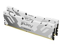 Kingston FURY Renegade - DDR5 - pakkaus - 32 Gt: 2 x 16 Gt - DIMM 288 nastaa - 8000 MHz / PC5-64000 - CL38 - 1.45 V - puskuroimaton - on-die ECC - white & silver KF580C38RWK2-32