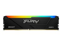 Kingston FURY Beast RGB - DDR4 - moduuli - 16 Gt - DIMM 288 nastaa - 3200 MHz / PC4-25600 - CL16 - 1.35 V - puskuroimaton - non-ECC - musta KF432C16BB2A/16
