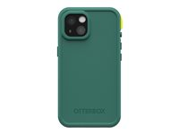 OtterBox FRE - Suojaava vedenkestävä kotelo matkapuhelimelle - MagSafe-yhteensopiva - 50 % kierrätettyä muovia, 25 % valtameripohjaista kierrätysmuovia - mänty (vihreä) malleihin Apple iPhone 15 Pro Max 77-93430