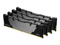 Kingston FURY Renegade - DDR4 - pakkaus - 128 Gt: 4 x 32 Gt - DIMM 288 nastaa - 3600 MHz / PC4-28800 - CL18 - 1.2 V - puskuroimaton - non-ECC - musta KF436C18RB2K4/128