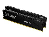 Kingston FURY Beast - DDR5 - pakkaus - 16 Gt: 2 x 8 Gt - DIMM 288 nastaa - 5600 MHz / PC5-44800 - CL40 - 1.25 V - puskuroimaton - on-die ECC KF556C40BBK2-16
