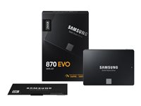 Samsung 870 EVO MZ-77E250B - SSD - salattu - 250 GB - sisäinen - 2.5" - SATA 6Gb/s - puskuri: 512 Mt - AES 256 bittiä - TCG Opal Encryption MZ-77E250B/EU