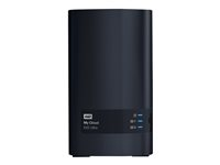 WD My Cloud EX2 Ultra WDBVBZ0320JCH - Personal cloud storage device - 2 telineet - 32 Tt - HDD 16 Tt x 2 - RAID RAID 0, 1, JBOD - RAM 1 Gt - Gigabit Ethernet - iSCSI tuki WDBVBZ0320JCH-EESN